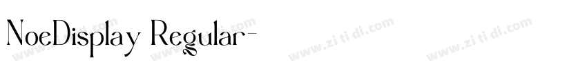 NoeDisplay Regular字体转换